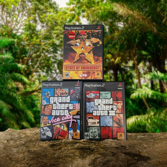 Bundle Of 3 playstation 2 games, grand theft auto vice city, gta 3, State of Eme - Picture 1 of 1